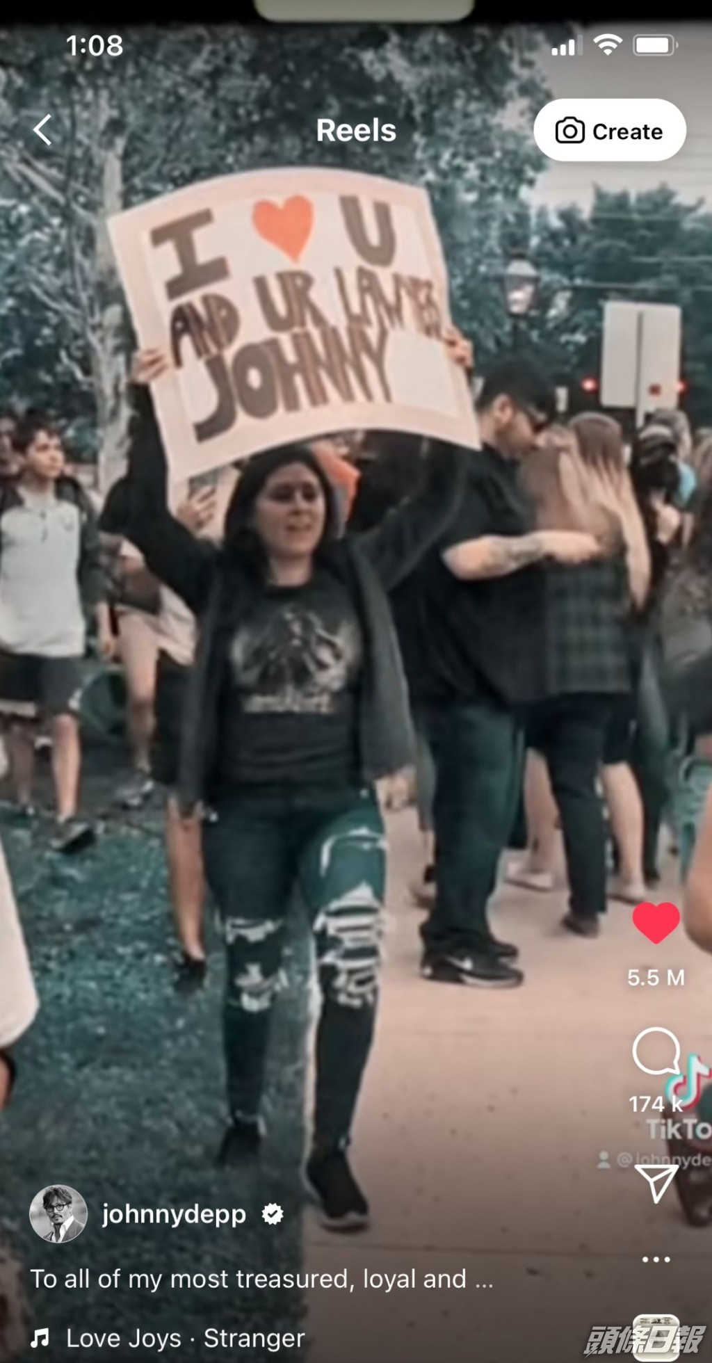 尊尼昨在影片網開設帳戶，貼出官司期間Fans支持自己的片段。